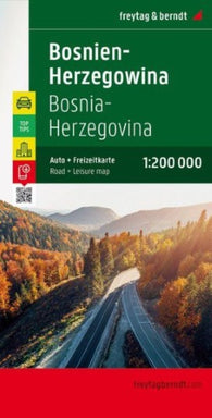 Buy map Bosnia-Herzegovina, road map 1:200,000, top 10 tips