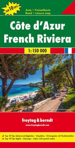 Buy map Côte dAzur, road map 1:150,000