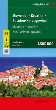 Buy map Slovenia - Croatia - Bosnia -Herzegovina, road map 1:500,000