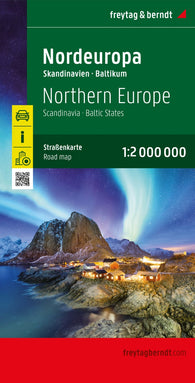 Buy map Northern Europe, road map 1:2,000,000