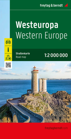 Buy map Western Europe, road map 1:2,000,000