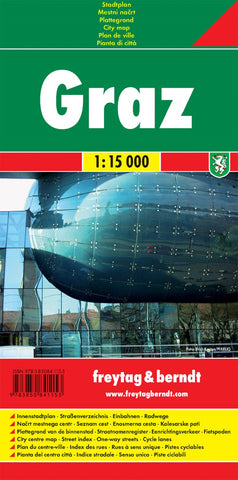 Buy map Graz, city map 1:15,000, with cycle paths