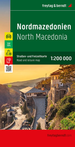 Buy map North Macedonia, road map 1:200,000, top 10 tips