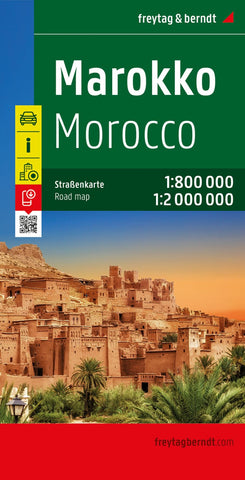 Buy map Morocco, road map 1:800,000 - 1:2,000,000