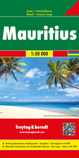 Buy map Mauritius, road map 1:50.000