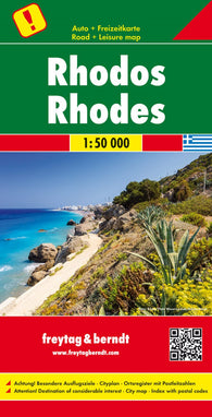 Buy map Rhodes, road map 1:50,000