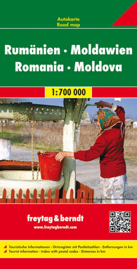 Buy map Romania - Moldova, road map 1:700,000