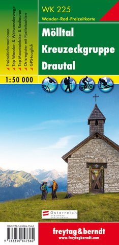 Buy map WK 225 Mölltal - Kreuzeckgruppe - Drautal, hiking map 1:50,000