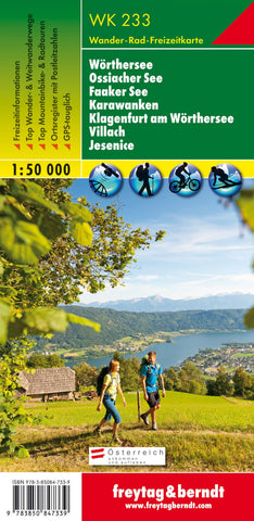 Buy map WK 233 Wörthersee - Ossiacher See - Faaker See - Karawanken - Klagenfurt am Wörthersee - Villach - Jesenice, hiking map 1:50,000
