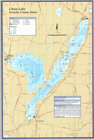 Buy map CHINA LAKE - LAMINATED ME MAP