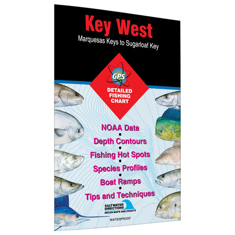 Buy map Key West Marquesas Keys to Sugarloaf Key Fishing Map