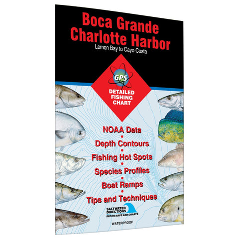 Buy map Boca Grande/Charlotte Harbor Lemon Bay to Cayo Costa Fishing Map