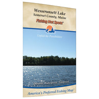 Buy map Wesserunsett Lake Fishing Map