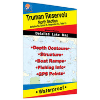 Buy map Truman Reservoir-North (North of Hwy 7) Fishing Map