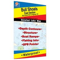 Buy map Bull Shoals-East (Bull Shoals Dam to Hwy 125 - MO/AR) Fishing Map
