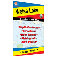 Buy map Weiss Lake Fishing Map