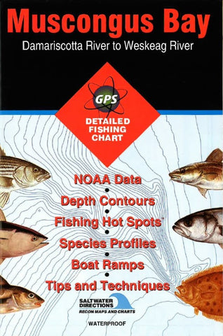 Buy map MUSCONGUS BAY FISHING MAP