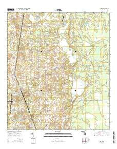 Anthony Florida Current topographic map, 1:24000 scale, 7.5 X 7.5 Minute, Year 2015