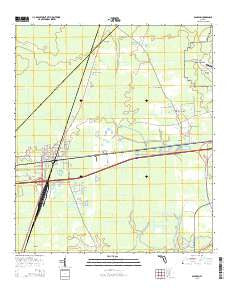 Baldwin Florida Current topographic map, 1:24000 scale, 7.5 X 7.5 Minute, Year 2015