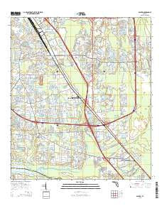 Bayard Florida Current topographic map, 1:24000 scale, 7.5 X 7.5 Minute, Year 2015