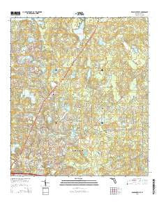 Bradfordville Florida Current topographic map, 1:24000 scale, 7.5 X 7.5 Minute, Year 2015
