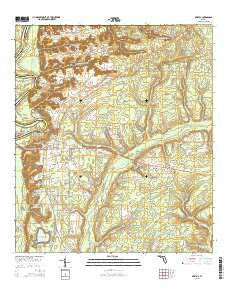 Bristol Florida Current topographic map, 1:24000 scale, 7.5 X 7.5 Minute, Year 2015
