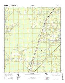 Bryceville Florida Current topographic map, 1:24000 scale, 7.5 X 7.5 Minute, Year 2015