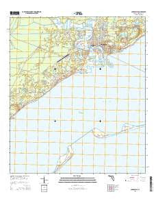 Carrabelle Florida Current topographic map, 1:24000 scale, 7.5 X 7.5 Minute, Year 2015