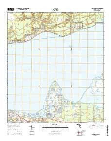 Choctaw Beach Florida Current topographic map, 1:24000 scale, 7.5 X 7.5 Minute, Year 2015