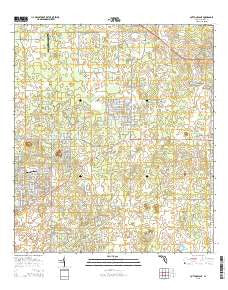 Cotton Plant Florida Current topographic map, 1:24000 scale, 7.5 X 7.5 Minute, Year 2015