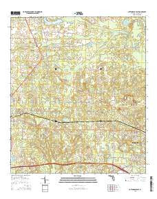 Cottondale East Florida Current topographic map, 1:24000 scale, 7.5 X 7.5 Minute, Year 2015