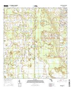 Crewsville Florida Current topographic map, 1:24000 scale, 7.5 X 7.5 Minute, Year 2015