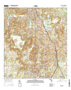 Dade City Florida Current topographic map, 1:24000 scale, 7.5 X 7.5 Minute, Year 2015