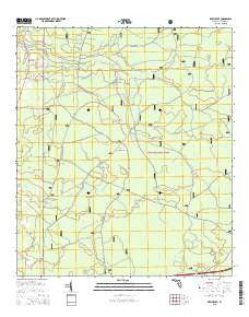 Deep Creek Florida Current topographic map, 1:24000 scale, 7.5 X 7.5 Minute, Year 2015