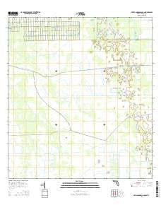 Devils Garden Slough Florida Current topographic map, 1:24000 scale, 7.5 X 7.5 Minute, Year 2015