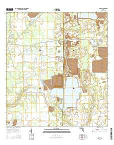Duette Florida Current topographic map, 1:24000 scale, 7.5 X 7.5 Minute, Year 2015