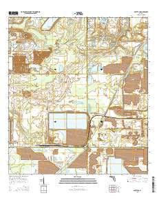 Duette NE Florida Current topographic map, 1:24000 scale, 7.5 X 7.5 Minute, Year 2015