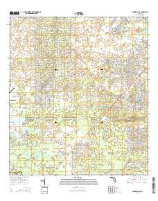 Dunnellon SE Florida Current topographic map, 1:24000 scale, 7.5 X 7.5 Minute, Year 2015