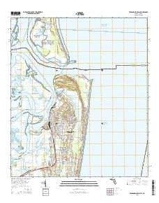 Fernandina Beach Florida Current topographic map, 1:24000 scale, 7.5 X 7.5 Minute, Year 2015
