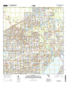 Fort Myers NW Florida Current topographic map, 1:24000 scale, 7.5 X 7.5 Minute, Year 2015