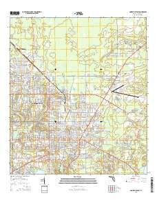 Gainesville East Florida Current topographic map, 1:24000 scale, 7.5 X 7.5 Minute, Year 2015