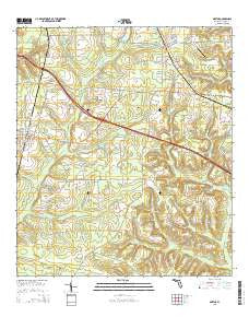 Gretna Florida Current topographic map, 1:24000 scale, 7.5 X 7.5 Minute, Year 2015