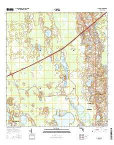 Gum Lake Florida Current topographic map, 1:24000 scale, 7.5 X 7.5 Minute, Year 2015