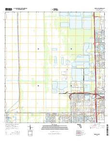 Hialeah SW Florida Current topographic map, 1:24000 scale, 7.5 X 7.5 Minute, Year 2015