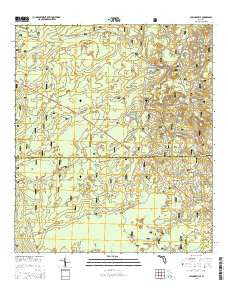 Hilliardville Florida Current topographic map, 1:24000 scale, 7.5 X 7.5 Minute, Year 2015
