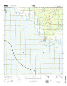 Horseshoe Beach Florida Current topographic map, 1:24000 scale, 7.5 X 7.5 Minute, Year 2015