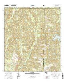 Hurricane Lake Florida Current topographic map, 1:24000 scale, 7.5 X 7.5 Minute, Year 2015