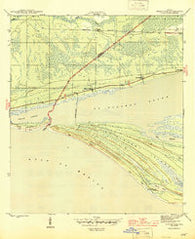 Indian Pass Florida Historical topographic map, 1:31680 scale, 7.5 X 7.5 Minute, Year 1945