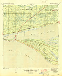 Indian Pass Florida Historical topographic map, 1:31680 scale, 7.5 X 7.5 Minute, Year 1945