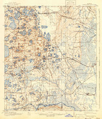 Interlachen Florida Historical topographic map, 1:62500 scale, 15 X 15 Minute, Year 1916